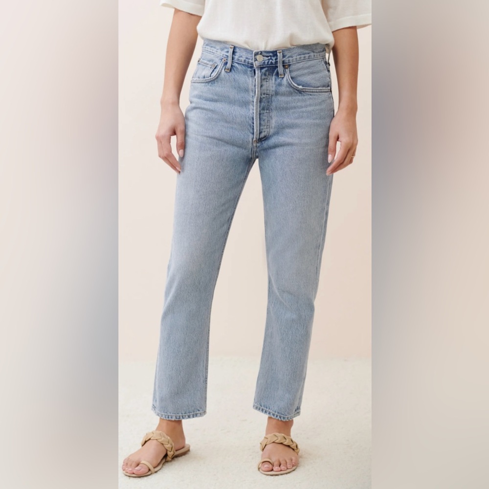 AGOLDE RILEY HIGH RISE STRAIGHT CROP JEANS size 32 NWT